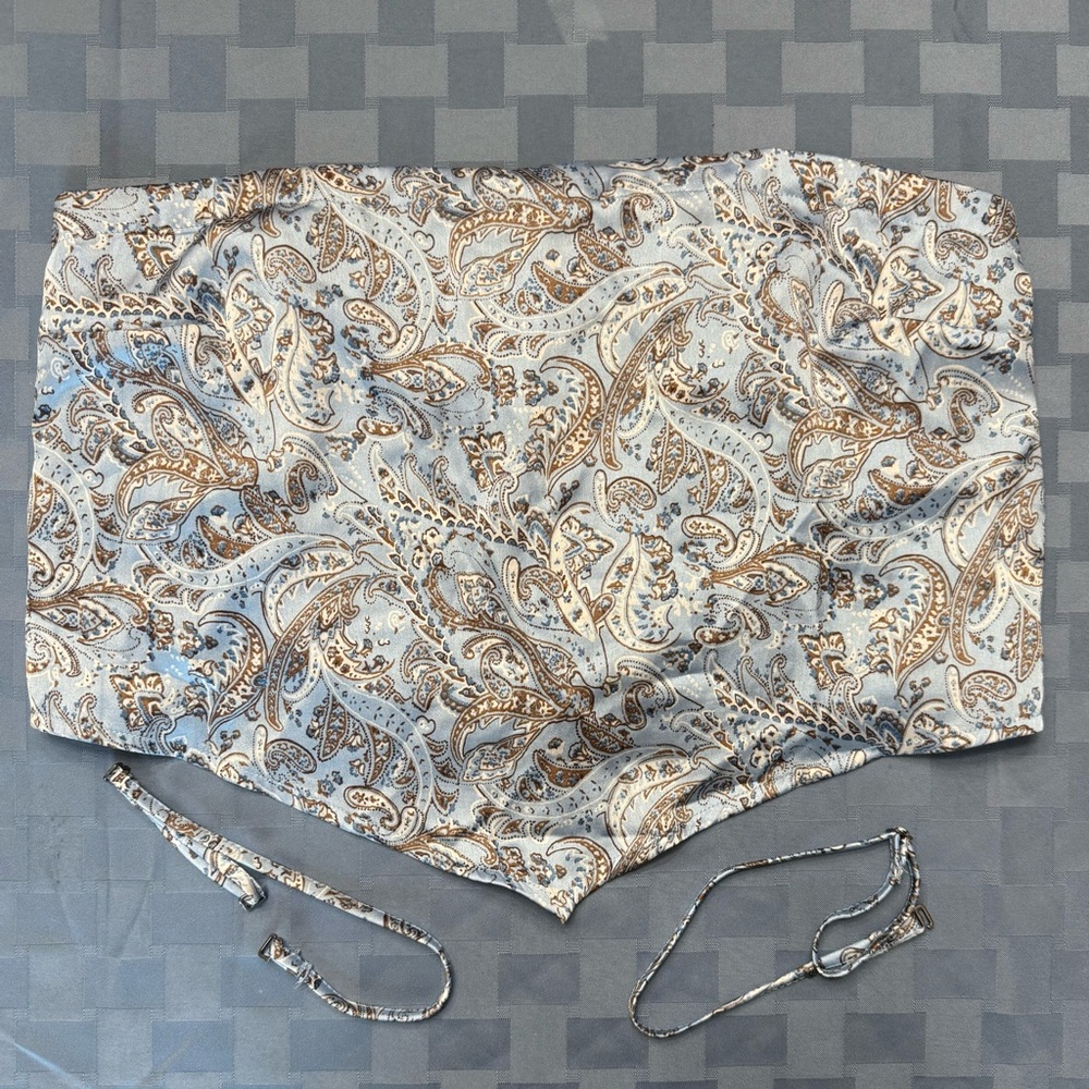 Paisley Print Women's Hanker chief cropped top